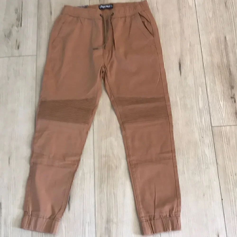 Revenge Men’s Stretch Twill Jogger, size S by XS Apparel, burnt orange, nwt